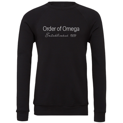 Order of Omega Embroidered Printed Name Crewneck Sweatshirts