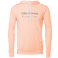 Order of Omega Embroidered Printed Name Hooded Sweatshirts