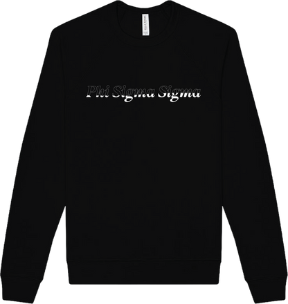 Phi Sigma Sigma Stitched Outline Crewnecks