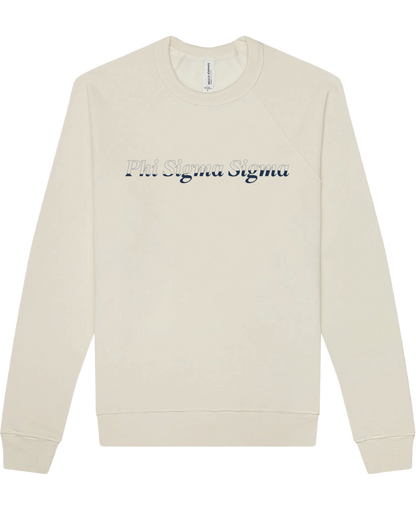 Phi Sigma Sigma Stitched Outline Crewnecks