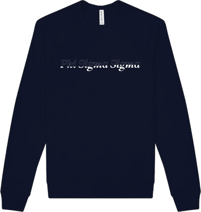 Phi Sigma Sigma Stitched Outline Crewnecks