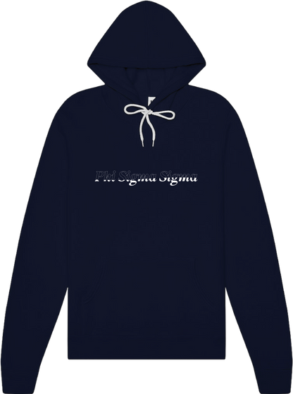 Phi Sigma Sigma Stitched Outline Hoodies