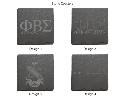 Phi Beta Sigma Stone Coasters - 4-Pack