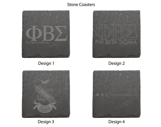 Phi Beta Sigma Stone Coasters - 4-Pack