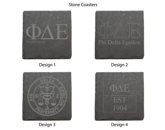 Phi Delta Epsilon Stone Coasters - 4-Pack