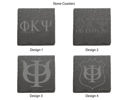 Phi Kappa Psi Stone Coasters - 4-Pack