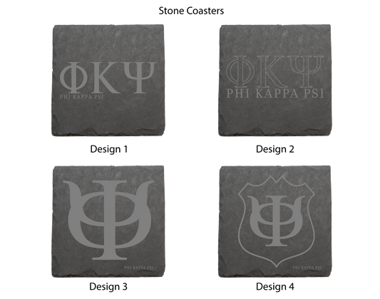 Phi Kappa Psi Stone Coasters - 4-Pack