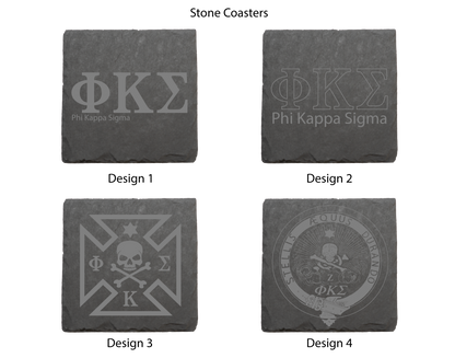 Phi Kappa Sigma Stone Coasters - 4-Pack