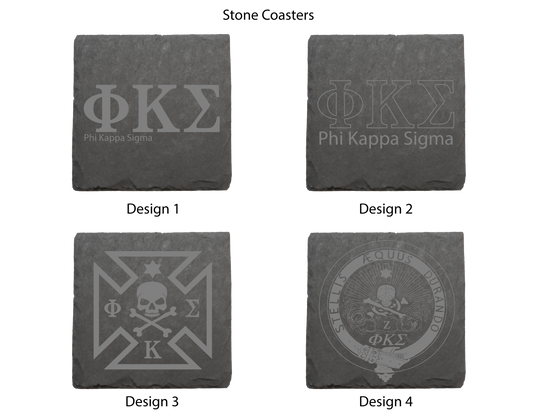 Phi Kappa Sigma Stone Coasters - 4-Pack