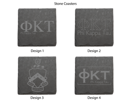Phi Kappa Tau Stone Coasters - 4-Pack