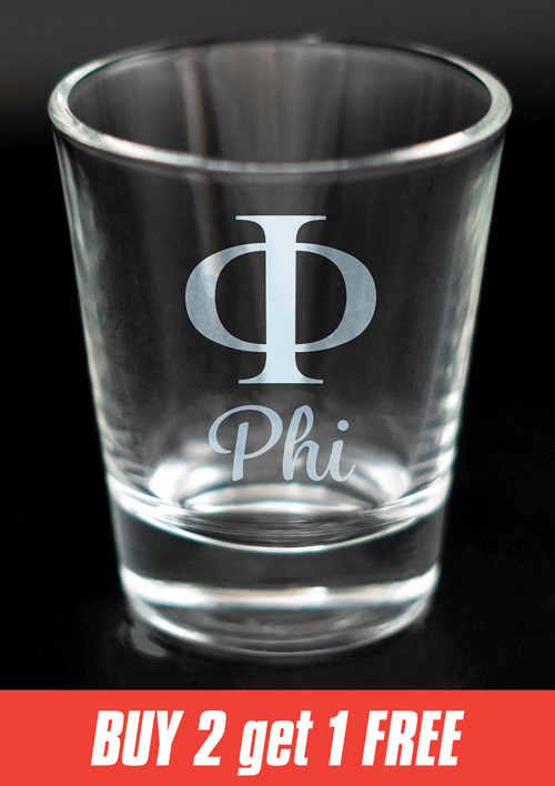 Greek Letter Shot Glasses