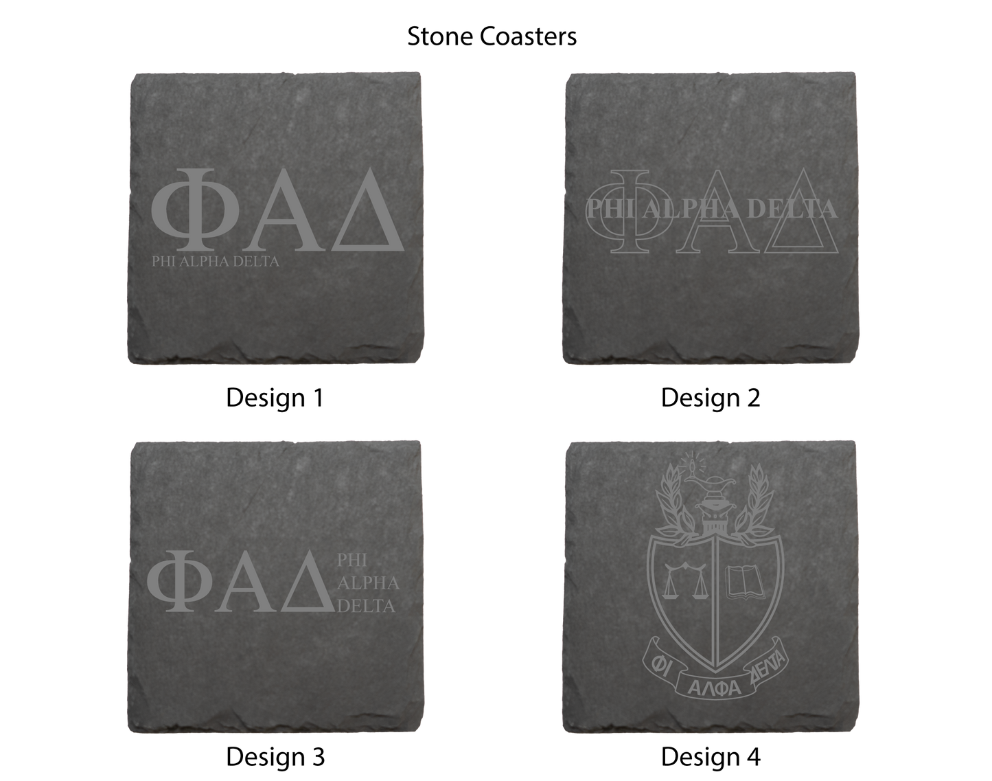 Phi Alpha Delta Stone Coasters - 4-Pack