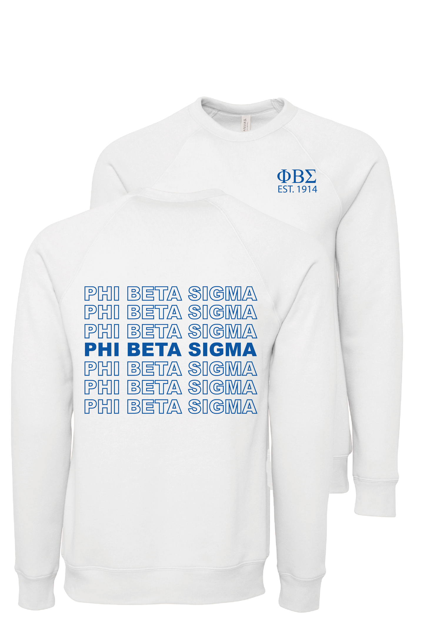 Phi Beta Sigma Repeating Name Crewneck Sweatshirts