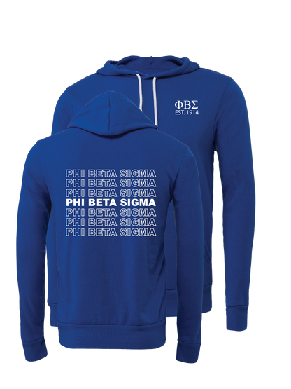 Phi Beta Sigma Repeating Name Hooded Sweatshirts