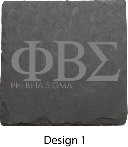Phi Beta Sigma Stone Coasters - 4-Pack