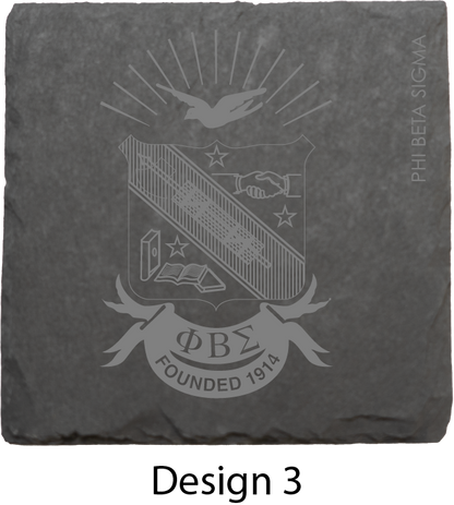 Phi Beta Sigma Stone Coasters - 4-Pack