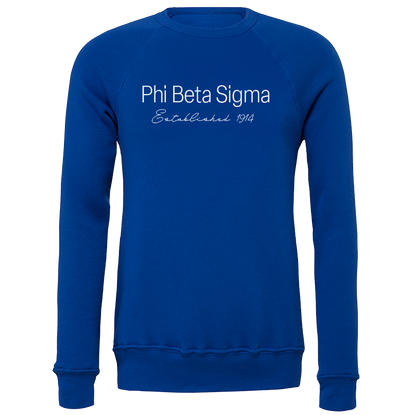 Phi Beta Sigma Embroidered Printed Name Crewneck Sweatshirts