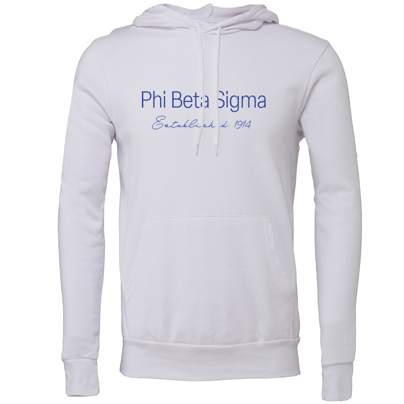 Phi Beta Sigma Embroidered Printed Name Hooded Sweatshirts