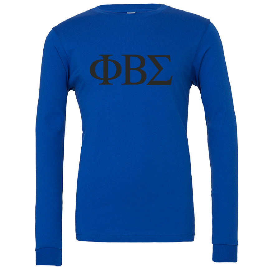 Phi Beta Sigma Lettered Long Sleeve T-Shirts