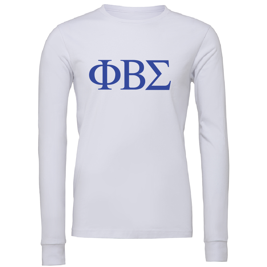 Phi Beta Sigma Lettered Long Sleeve T-Shirts