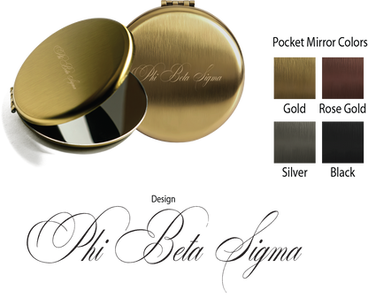 Phi Beta Sigma Script Pocket Mirrors