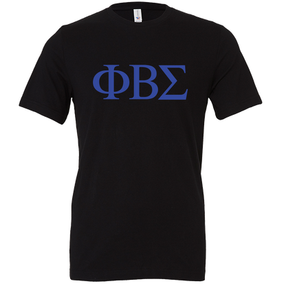 Phi Beta Sigma Lettered Short Sleeve T-Shirts