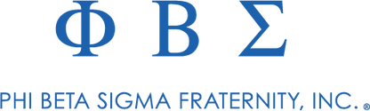 Phi Beta Sigma fraternity logo with blue letters on a white background