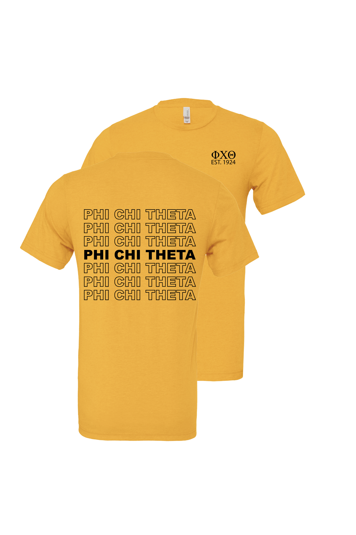 Phi Chi Theta Repeating Name Short Sleeve T-Shirts