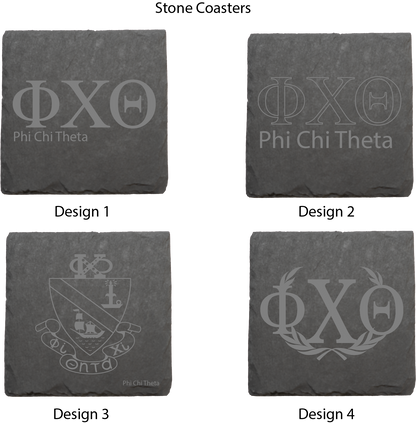 Phi Chi Theta Stone Coasters - 4-Pack