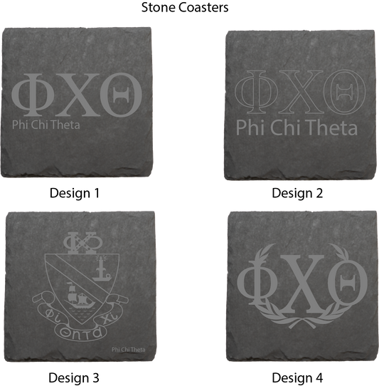 Phi Chi Theta Stone Coasters - 4-Pack