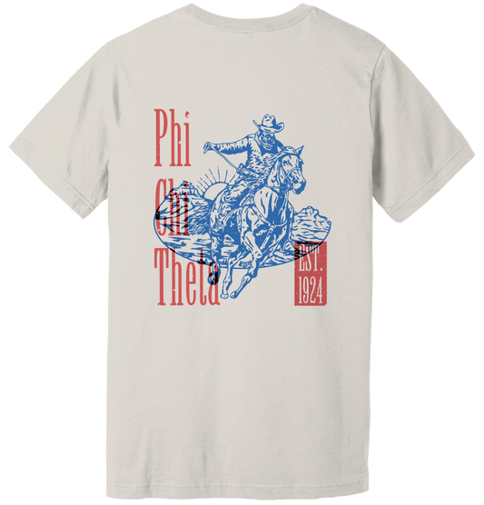 Phi Chi Theta Cowboy Graphic T-Shirt