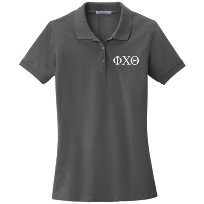 Phi Chi Theta Ladies' Embroidered Polo Shirt