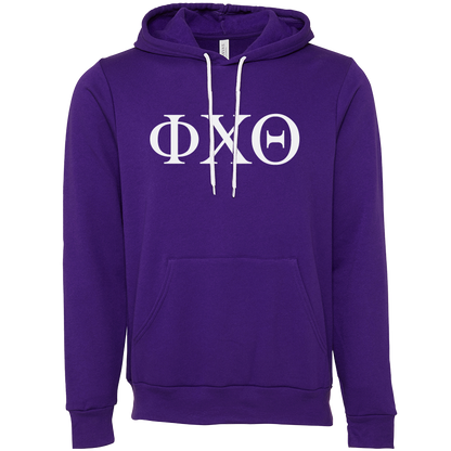 Phi Chi Theta Lettered Hooded Sweatshirts