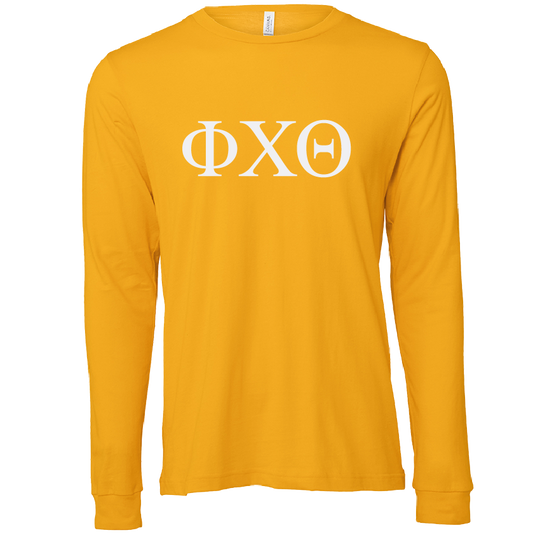 Phi Chi Theta Lettered Long Sleeve T-Shirts