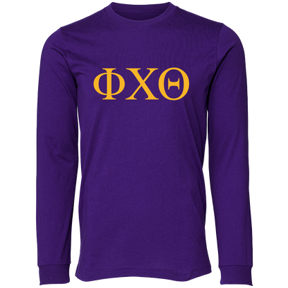 Phi Chi Theta Lettered Long Sleeve T-Shirts