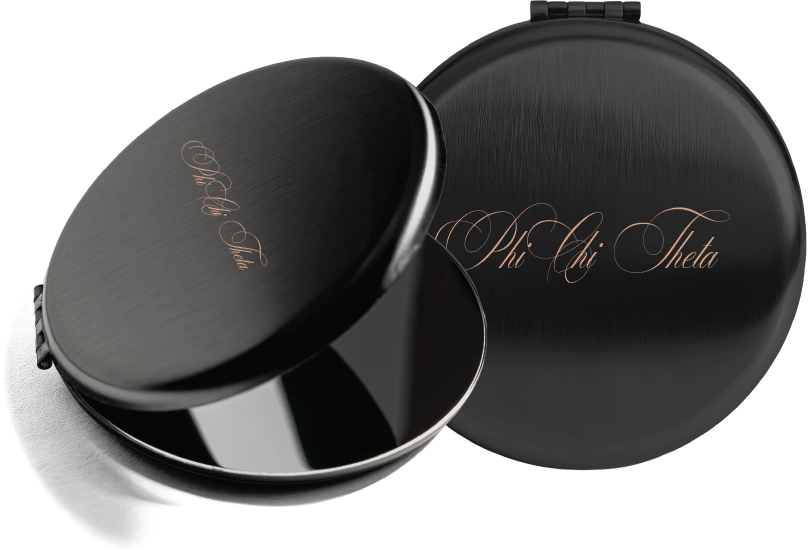 Phi Chi Theta Script Pocket Mirrors