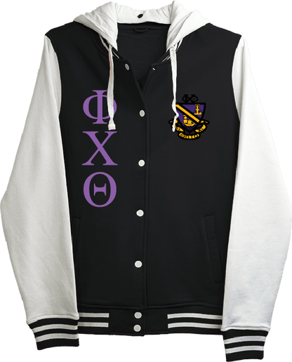 Phi Chi Theta Varsity Hooded Sweatshirt