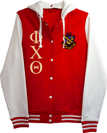 Phi Chi Theta Varsity Hooded Sweatshirt