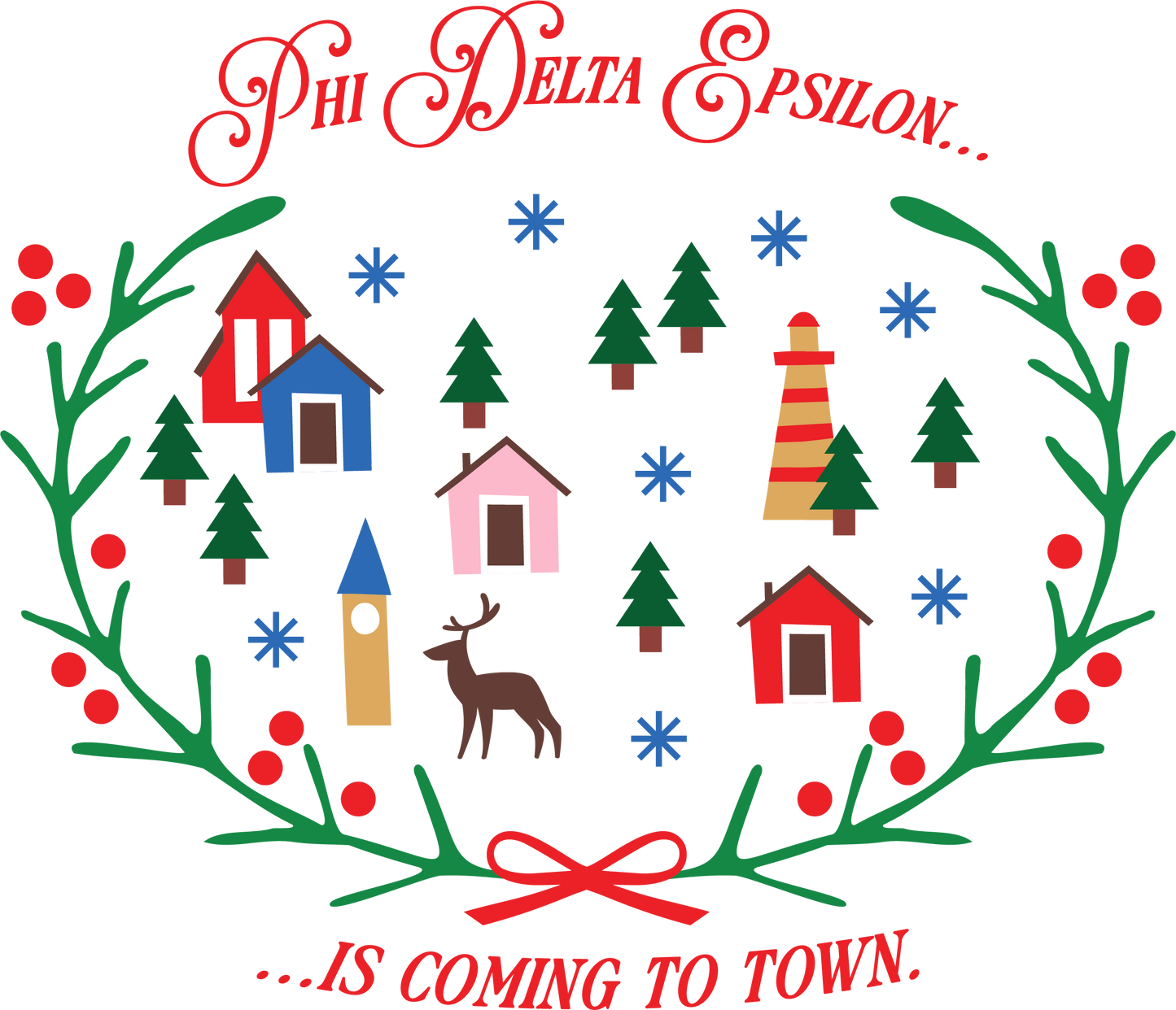 Phi Delta Epsilon Christmas Village Crewneck