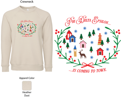 Phi Delta Epsilon Christmas Village Crewneck
