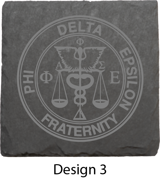 Phi Delta Epsilon Stone Coasters - 4-Pack