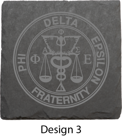 Phi Delta Epsilon Stone Coasters - 4-Pack