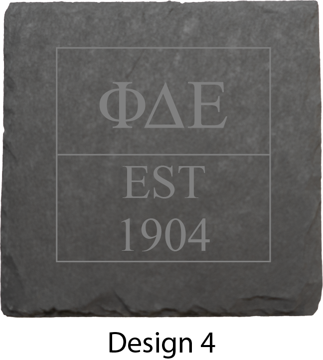 Phi Delta Epsilon Stone Coasters - 4-Pack