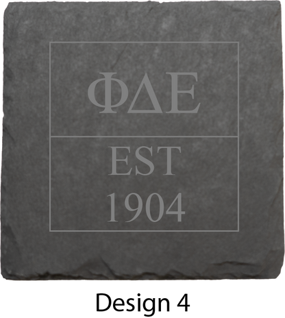 Phi Delta Epsilon Stone Coasters - 4-Pack
