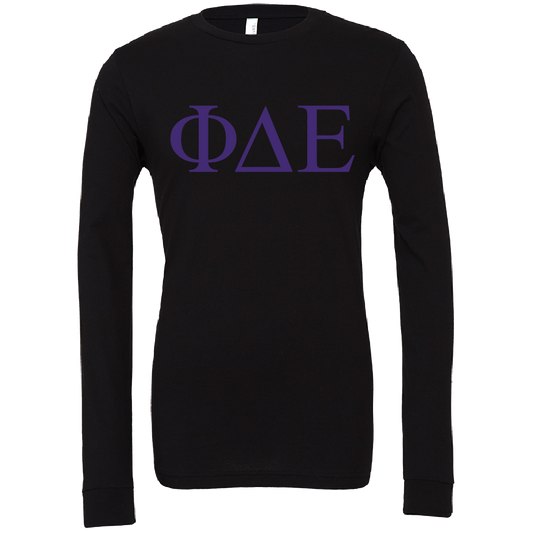 Phi Delta Epsilon Lettered Long Sleeve T-Shirts