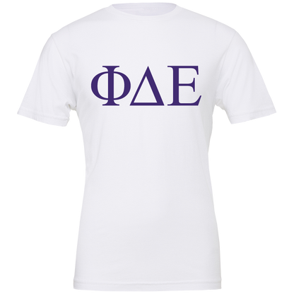 Phi Delta Epsilon Lettered Short Sleeve T-Shirts
