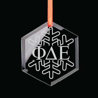 Phi Delta Epsilon Hexagon Single-Snowflake Ornament