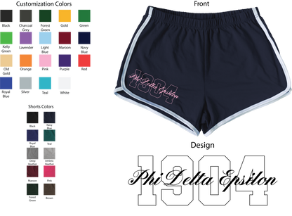 Phi Delta Epsilon Year and Name Women's Shorts