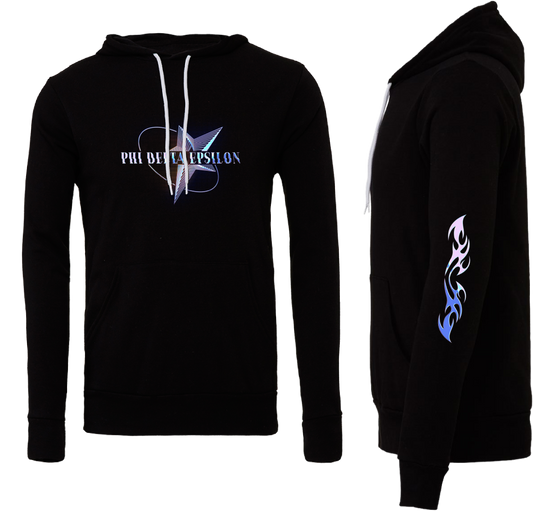 Phi Delta Epsilon Pink Chrome Graphic Hoodie