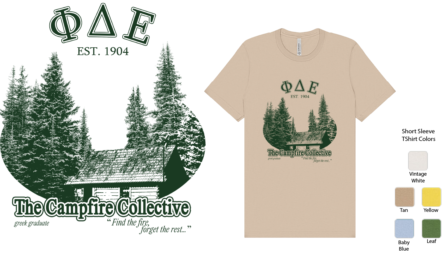 Phi Delta Epsilon Forest Graphic T-Shirt